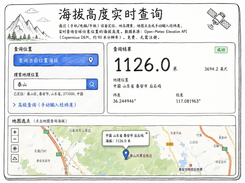 海拔高度查询